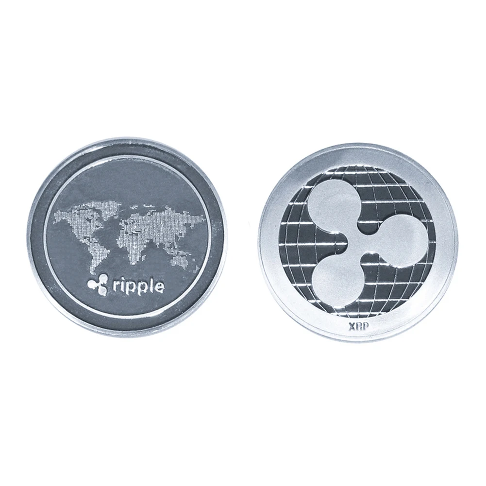 Cryptocurrency Ripple Coin bitcoin Commemorative Round XRP Ripple Crypto Currency Plated Coin Collectible Art Collection Mar20