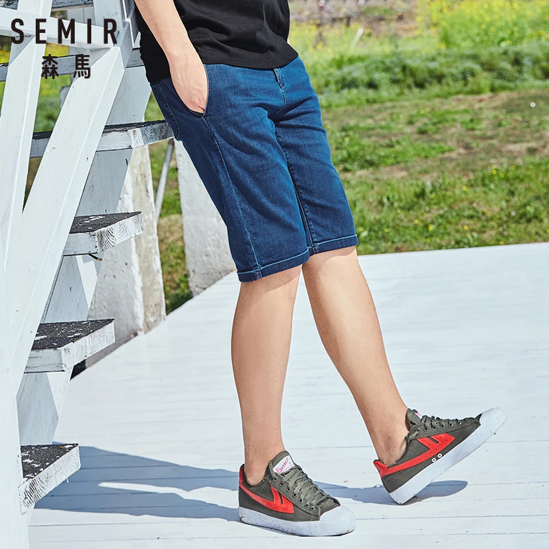 SEMIR шорты мужские джинсовые летние прямые Стрейчевые брюки спортивные тренды