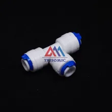 1/4 "OD צינור qucik חיבור סוג T RO מים מחבר אבזרי חיבור אקווריום RO מים מסנן אוסמוזה הפוכה מערכת(China)