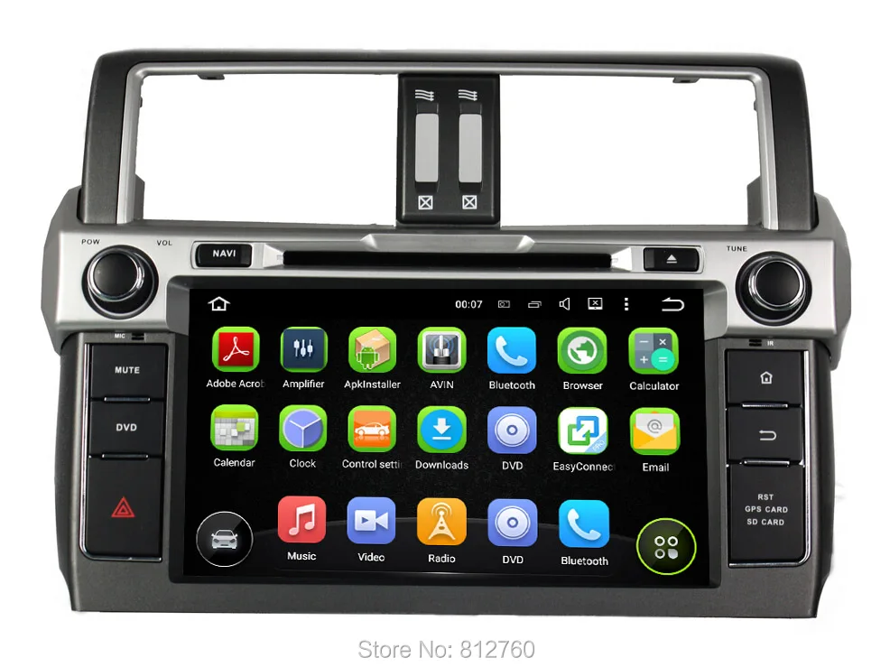 Clearance 8 inch 1024*600 HD Octa Core Android 9.0 Car DVD PC for Toyota Prado 2014 2015 GPS Navigation Radio RDS Stereo Head Unit WIFI 3G 1