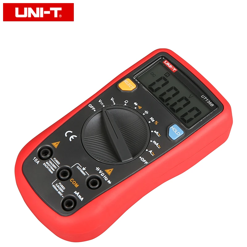 

UNI-T UT136B Mini Handheld Digital Multimeter Auto Range AC/DC Voltage Current Resistance Capacitance Frequency Tester