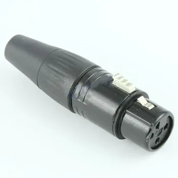 

50pcs XLR Connector Plug Card Caron Leading Female Connector XLR YS136N-G For Microphone With 3 holes