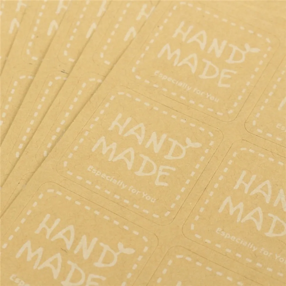 Новое поступление 120 шт "Hand Made" этикетки для пищевых продуктов самоклеящиеся наклейки s крафт-этикетки бумажные наклейки Рождественское украшение ручной работы