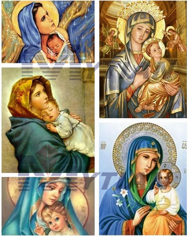 18090336 Mary Special Shaped Diamond Embroidery Our Lady Religious 5D Diamond Painting Cross Stitch 3D Diamond Mosaic Home Decoration