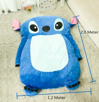 

1.2x2.0m Cute Cartoon Lilo and Stitch Image Sleeping Bag Sofa Bed Mattress for Kids/Adult Beanbag For Living Beanbag Sofa Chair