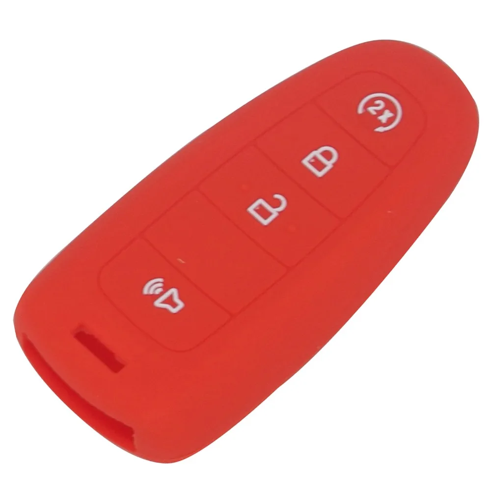 Keyforkess 30pcs Smart Remote Key Case 4 pulsanti Cover in Silicone adatta per Taurus LINCOLN MKS MKZ MKX MKT scavato 9 3