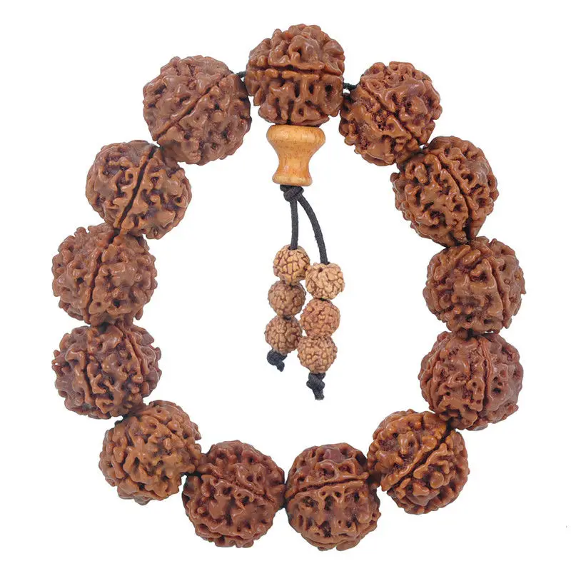 Koraba Fine Jewelry пять лепестков Rudraksha семена Бодхи Тибет буддизм Эластичный Браслет