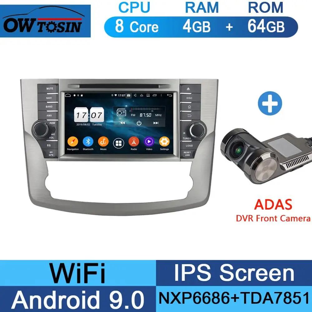 " ips 1920*1080 8 Core 4 Гб ОЗУ+ 64 Гб ПЗУ Android 9,0 автомобильный dvd-плеер для Toyota Avalon 2011 2012 2013 DSP радио gps Parrot BT Adas - Цвет: 64G Adas Camera