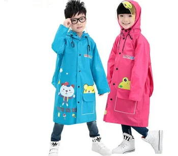 

Wholesale For Children Cartoon raincoat Eco-friendly Rainwear Rain Gear with cap