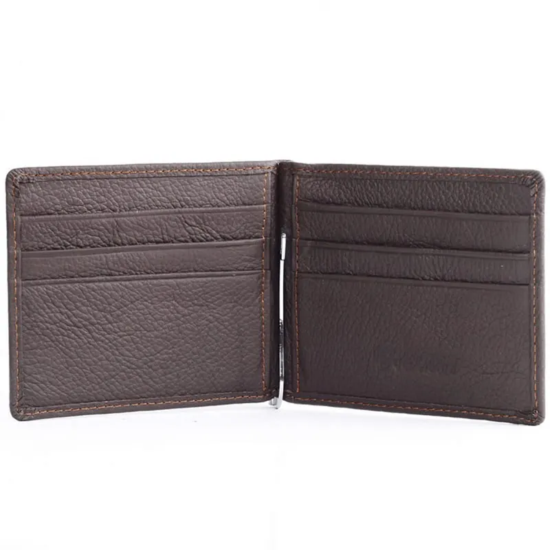 

Leather Slim Thin Men Zip Wallet Credit ID Purse Black Friends Gift