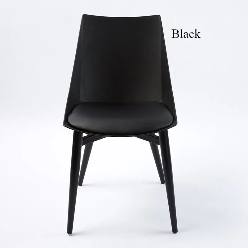 Черный Modern Minimalist Office Comfortable Office Chair Lounge Dining Chair Restaurant Furniture Study Bedroom Coffee Shop Back Chair - Цвет: Черный