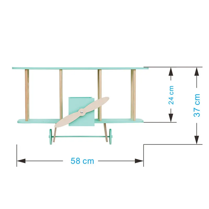 Скандинавские деревянные полочки для самолета среднего размера детские для стены в детской комнате украшения идея рождения подарок ручной работы