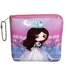 Moon Crown, кошельки для монет с рисунком оленя, Женский кожаный чехол для карты, кошелек на молнии, женские сумки для денег, для девочек, как чехол