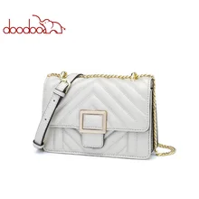 Бренд Doodoo модная женская сумка через плечо женские сумки из искусственной кожи цепь маленькая 2 цвета сумка-мессенджер