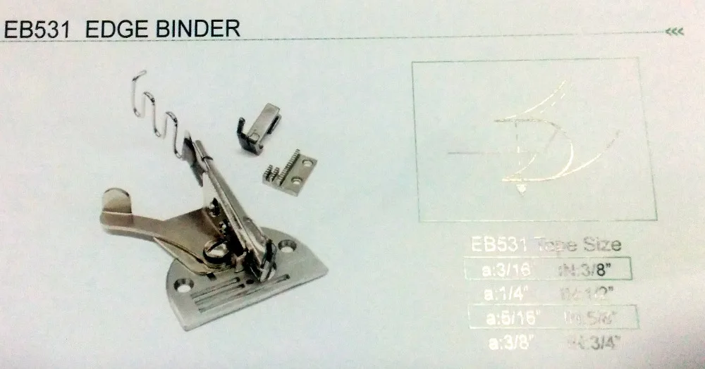 Сделано в Японии LOCKSTITCH двойной складной косой Переплетчик HEMMER& HEMMER FEET LE531 EDGE BINDER