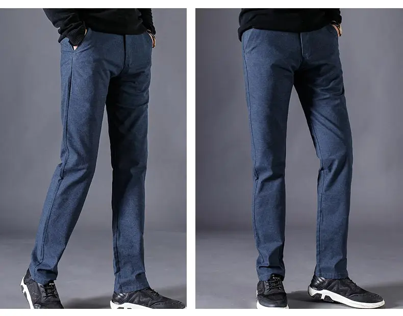 Новое поступление зимние теплые корейские брюки мужские толстые плюс бархатные тонкие мужские длинные брюки повседневные Модные брюки