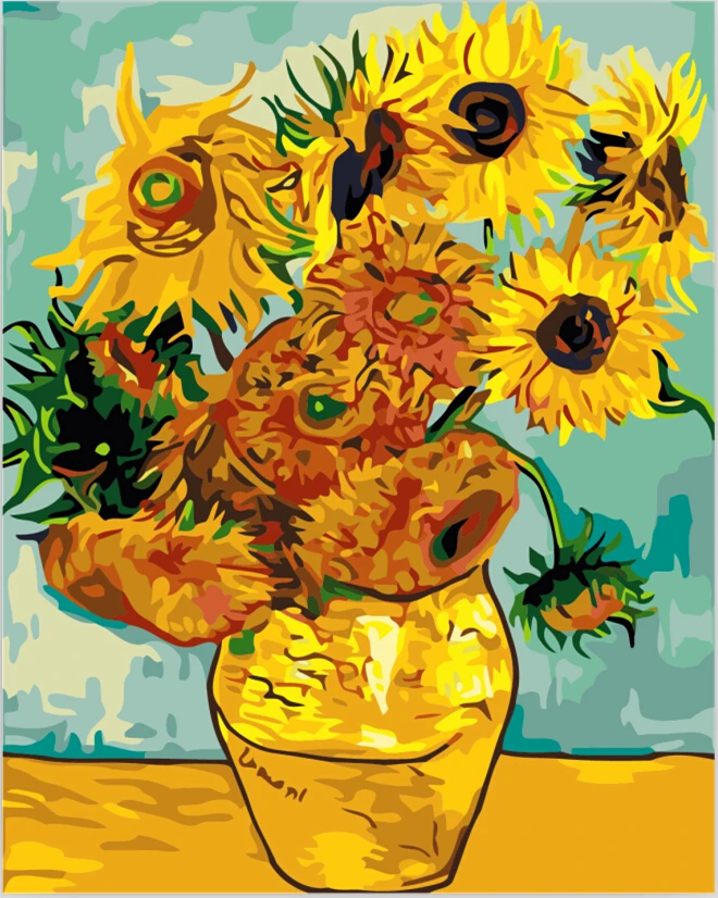 Compare Prices on Sunflowers Painting Online Shopping/Buy Low Price