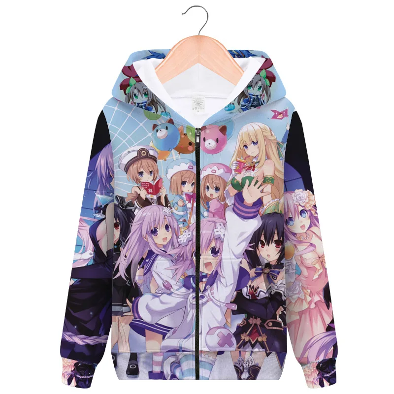 Нептун Hyperdimension Neptunia Nepgear куртка с 3D принтом косплей костюм Мужчины Женщины