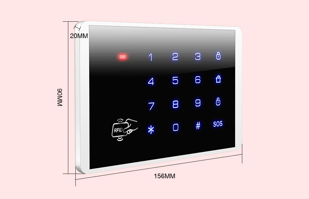 K16 Беспроводной RFID сенсорная клавиатура для PSTN GSM охранной сигнализации Личная дома сигнализация Системы 433 МГц Беспроводная клавиатура на пароле Системы