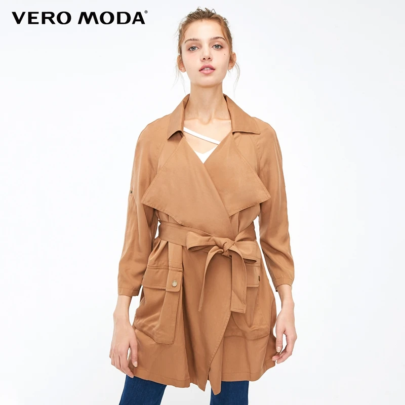 

Vero Moda Women's Two-way Sleeves Turn-down Collar Wind Coat | 318317511