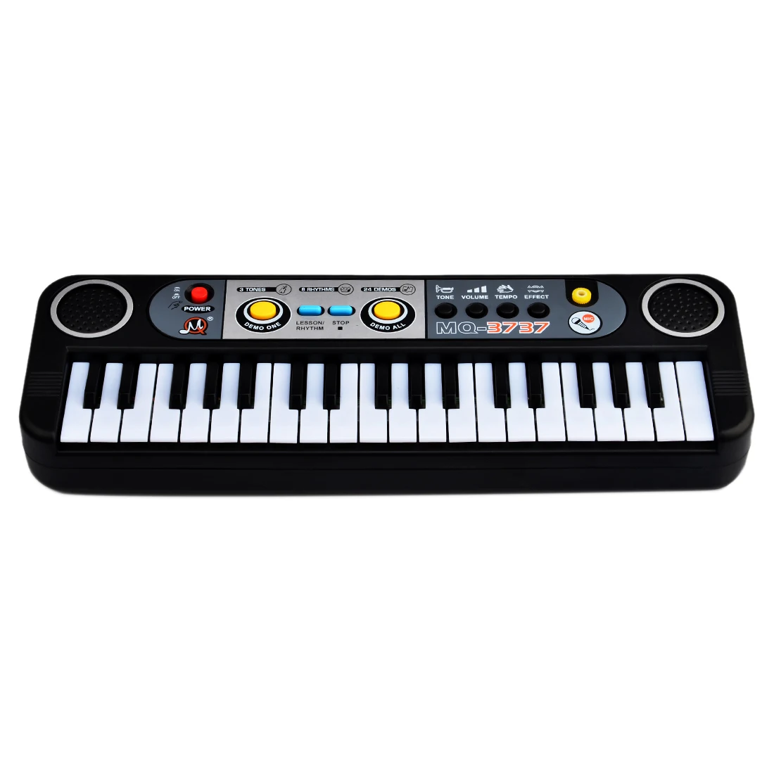 Популярный 37 ключ маленькая электронная клавиатура пианино музыкальная игрушка микрофон записи для детей рождественские подарки-черный