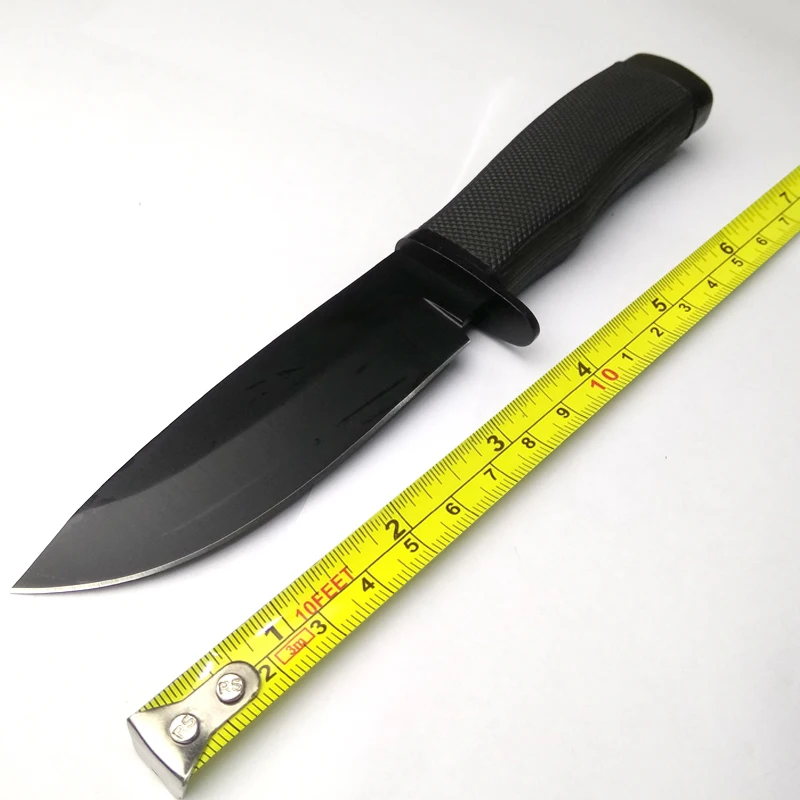 Нож с фиксированным лезвием, 420 нержавеющая сталь, охотничий нож, ножи для выживания, инструмент для повседневного использования, серебристый/черный цвет, SDIYABEIZ