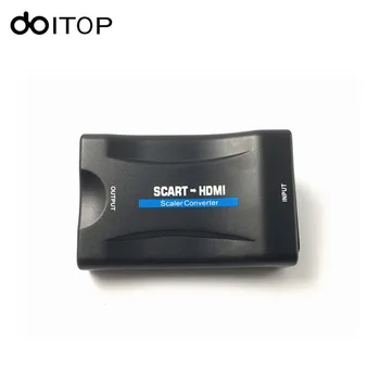 

DOITOP Video Switcher 1080P SCART To HDMI Converter Video Audio Upscale Signal Adapter Converter for HD TV DVD for Sky Box STB