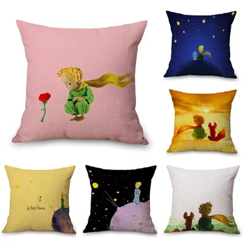 

Little Le Petit Prince Neck Body Pillowcase Linen Bed Travel Pillows Cover Couch Seat Cushion Throw Pillow Home Decoration Gift