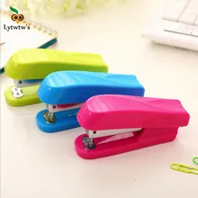 1 шт. Lytwtw милый карамельный цвет школьные офисные принадлежности мини степлер Скрепка переплет книги