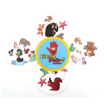 Flash pair animais jogo de tabuleiro local esporte & alfabeto para crianças diversão da família double it versão inglês cartão jogo presentes