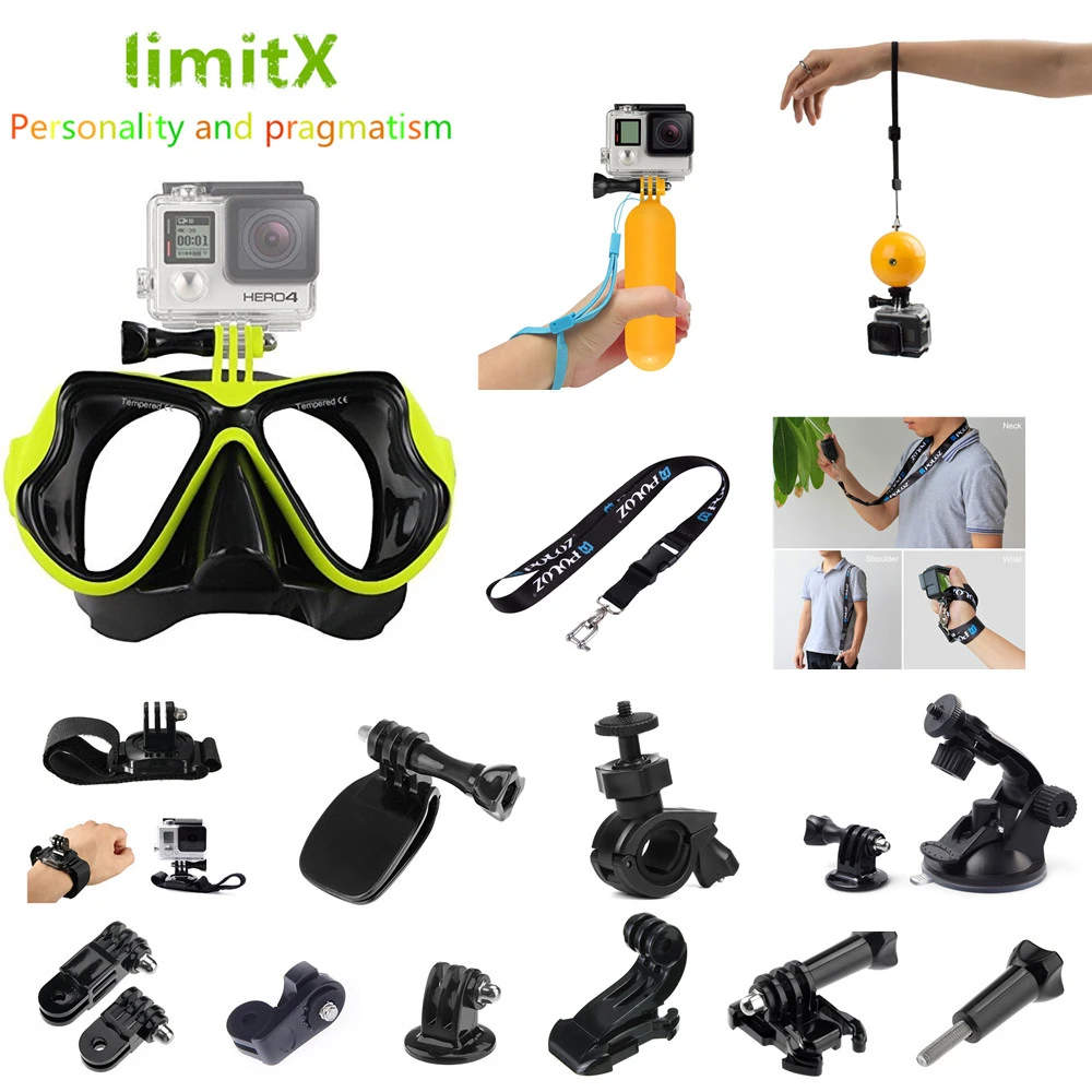 LimitX 8 en 1 paquete de accesorios para HTC Cámara Re Camara MUVI K2S K2 K1 VCC 006 VCC 006 K2 VCC 006 Mobius 1 2 mini|Carcasas para videocámara deportiva| - AliExpress