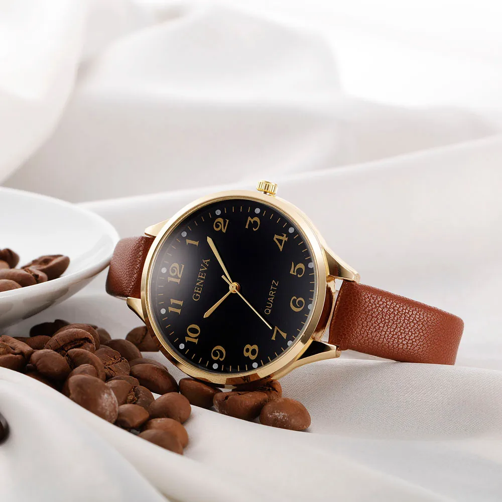 Женские часы Geneva, роскошный бренд, модные шашки, кожа, кварцевые, аналог, женская одежда, наручные часы, часы, мужские часы