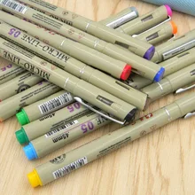 12 шт. цвета 0,5 эскиз микро тонкая линия игла ручка для мультфильм искусство рисунок