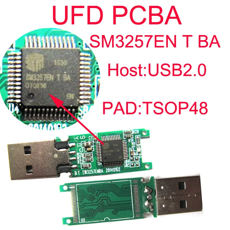 USB флэш-накопитель PCBA, контроллер SM3257EN T BA печатная плата, флешка PCBA, флешка PCBA, TSOP48 Pad, USB2.0, без чехлов