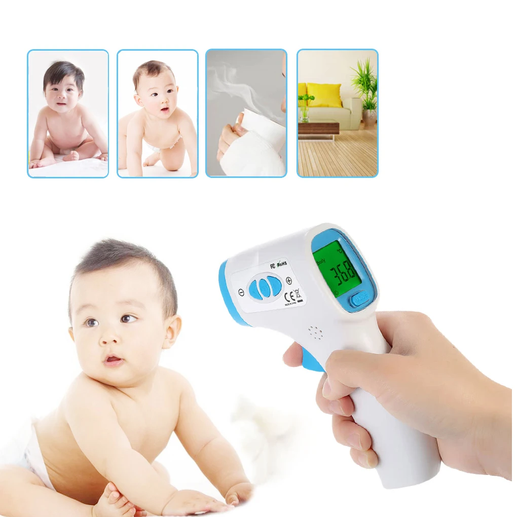 

DT-8809C Digital LCD Non-contact IR Infrared Thermometer Baby Adult Forehead Body Surface Temperature Meter