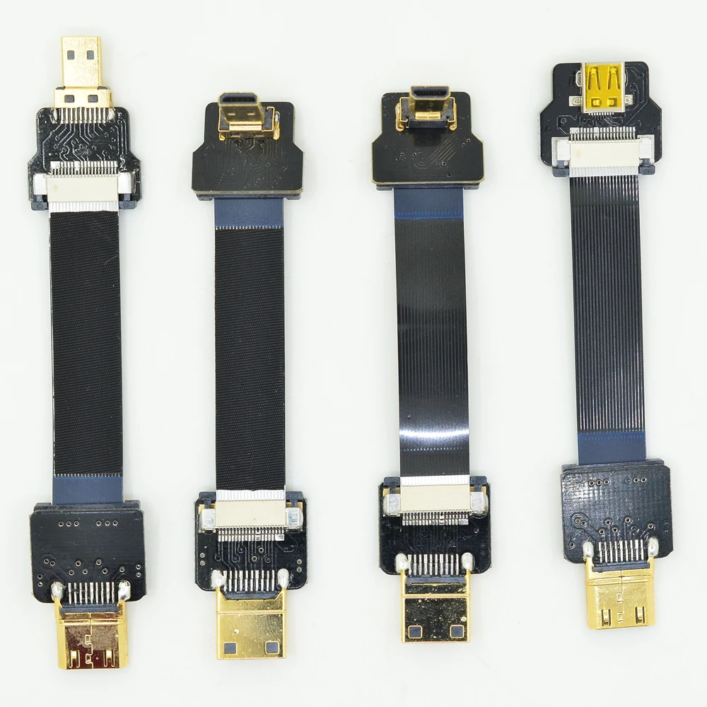 FPV Flat Slim Cable Mini HDMI To Micro HDMI Cable MiniHDMI to MicroHDMI