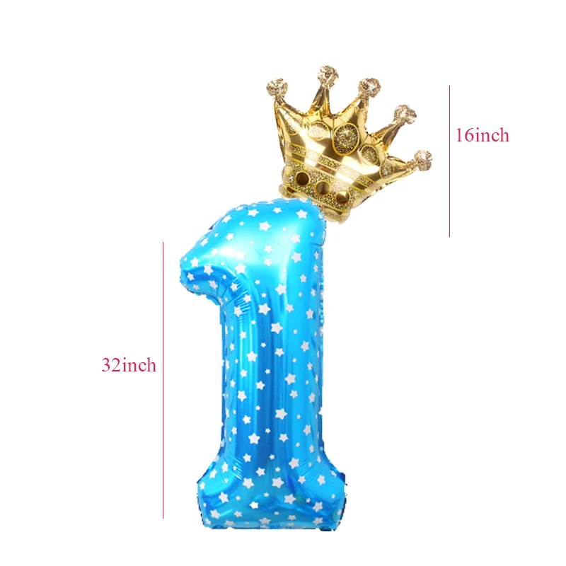 2pcs 32inch Rainbow number Foil Balloons air Balloon birthday party decorations kids Rose gold pink silver blue 0-9 Digit ball