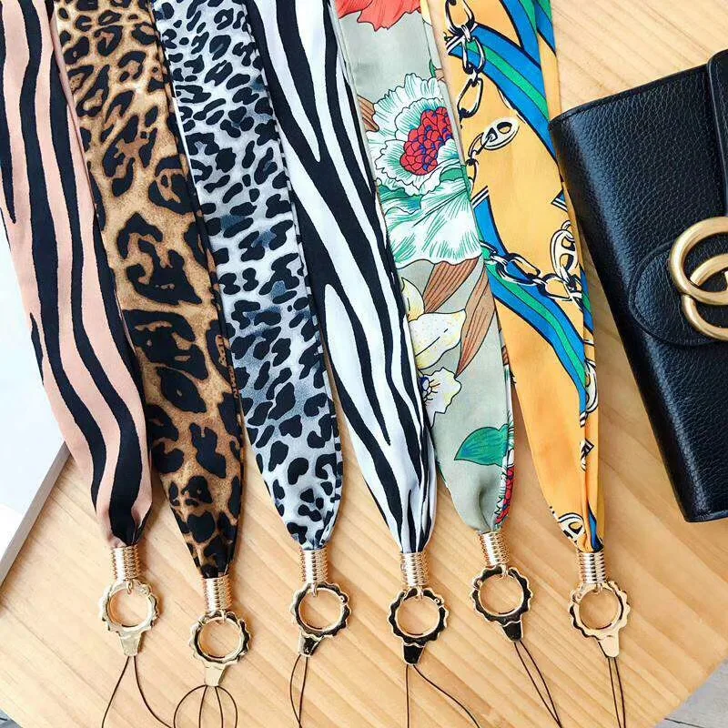

Flower Scarf Lanyard Neck Strap for keys ID Card Mobile Phone Straps for Huawei USB Badge Holder DIY Hang Rope Lariat Lanyard
