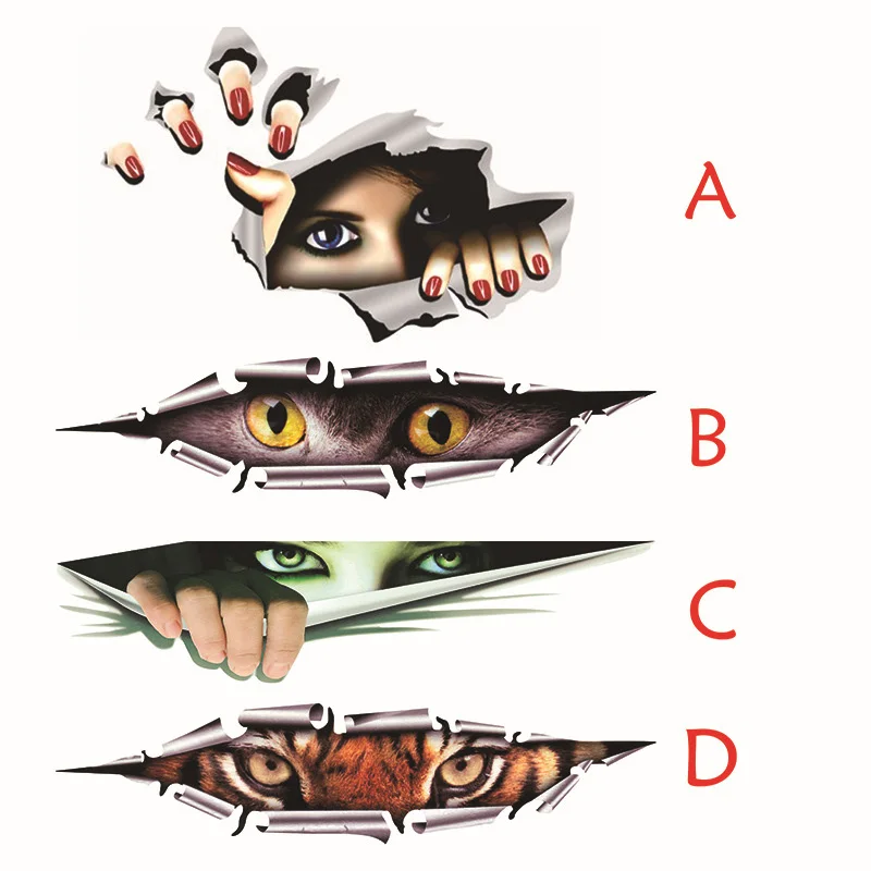 

Cartoon Peeping Cat Eye Emblem Car Sticker Creative Decals Car Styling