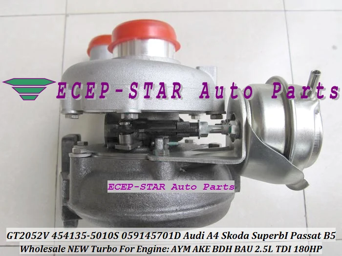 Турбокомпрессор GT2052V 454135 454135-5010S 059145701K для AUDI A4 A6 A8 Skoda Superb VW Passat B5 AKE BDH 2 5 л