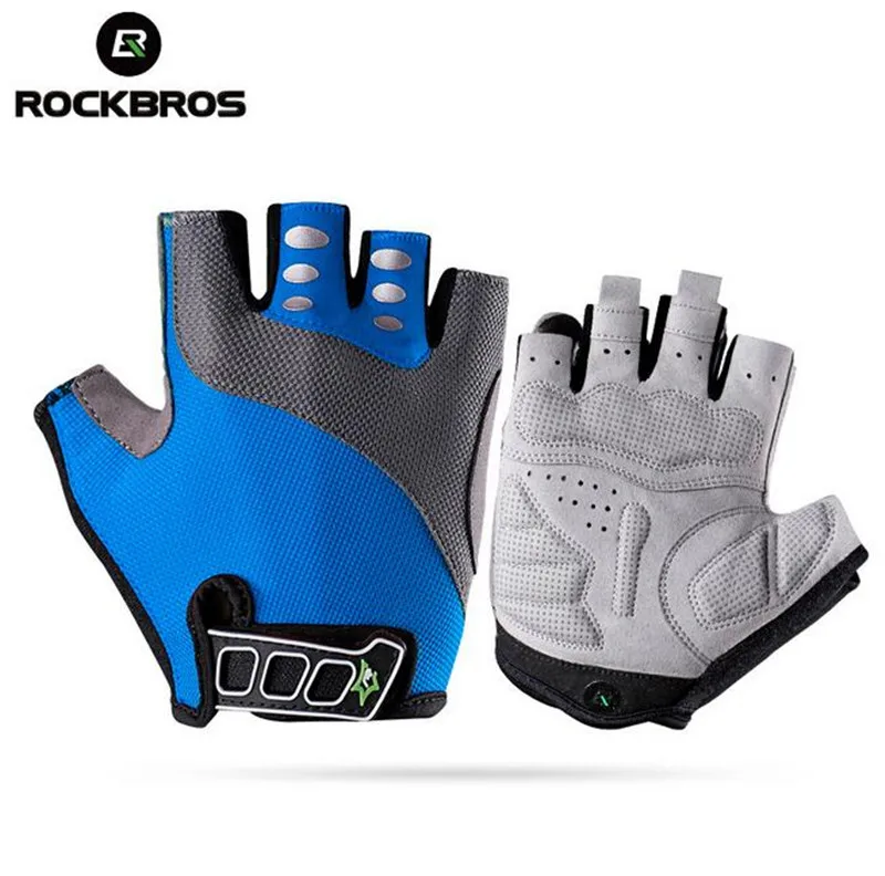 ROCKBROS Cycling font b Gloves b font Gel Men Women Half Finger Breathable Running Bicycle font