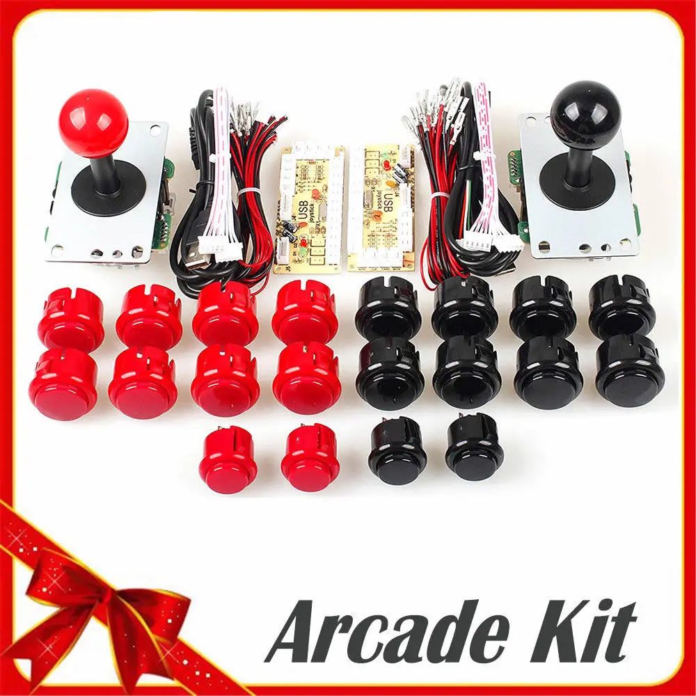 

Arcade Joystick DIY Kit Set Zero Delay USB Encoder to PC Sanwa Joystick + Sanwa Push Button Game Machine Jamma MAME Stick Parts