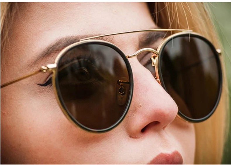 JackJad Модные женские поляризационные 3647 круглые металлические стильные солнцезащитные очки Классические винтажные брендовые дизайнерские солнцезащитные очки Oculos De Sol