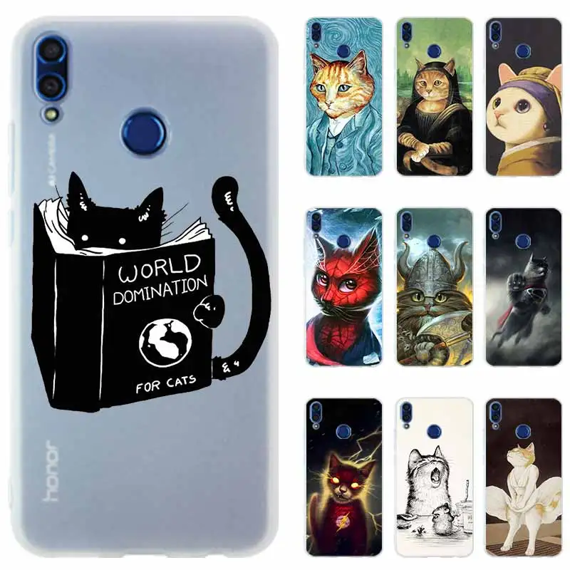 Забавный Pat Cat художественная эстетика Honor 20i 10i чехол для телефона Huawei 10 9 lite 8a 8X x10 9a