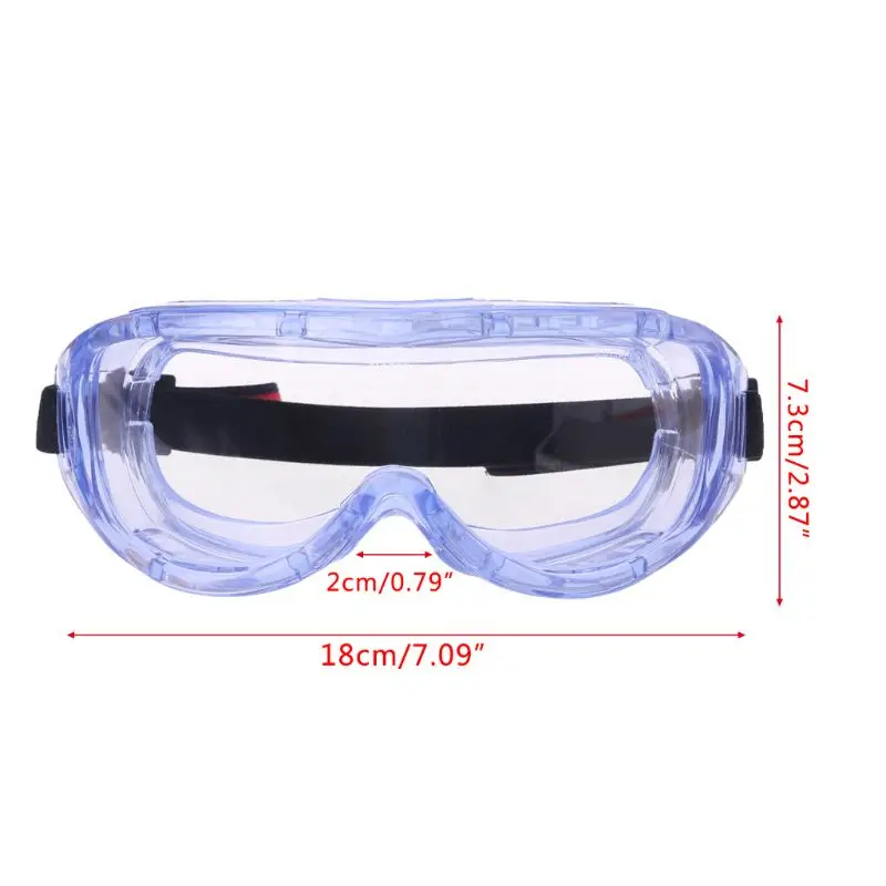 Anti-dust Anti-Impact Chemical Liquid Splash Resistant Safety Goggles Anti-fog Glasses