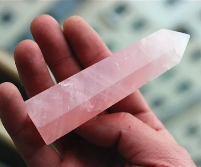 1 шт. хрустальные башни натуральный камень розовый кварц кристалл ТОЧКА Исцеление