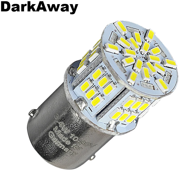 Затемненный Ультра яркий 2x1156 P21W 1141 1003 3014 54smd светодиодный светильник лампа 12В 24В