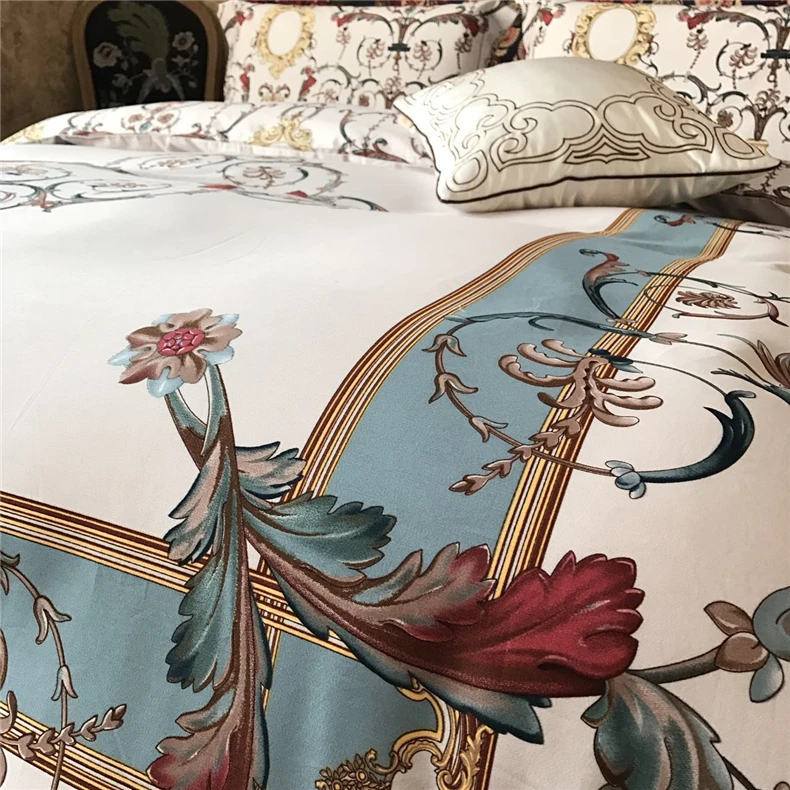Хлопок домашний Королевский текстиль для гостиницы вышивка четыре сезона постельных принадлежностей высокого качества king queen размер 4 шт. набор пододеяльников