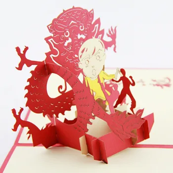 

Cubic life 3D Bruce Lee stereo greeting card creative Hongkong handmade commemorative card