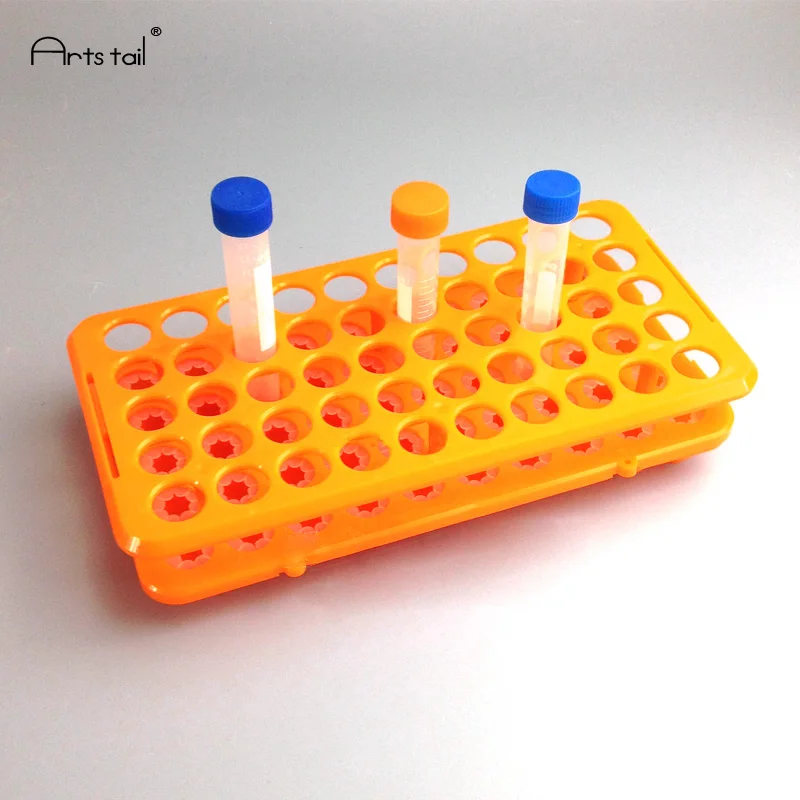 

5 ml 10 ml 15 ml Multipurpose Centrifuge Tube Rack EP Pipe Rack 50 Hole Plastic Tube Rack Aperture 18mm Silicone Gasket